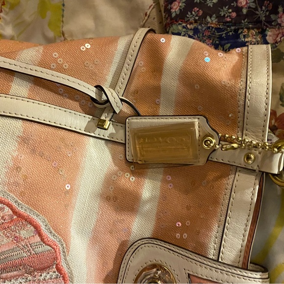 Coach Elegant Shell-Embroidered Tote Bag - Picture 4 of 11